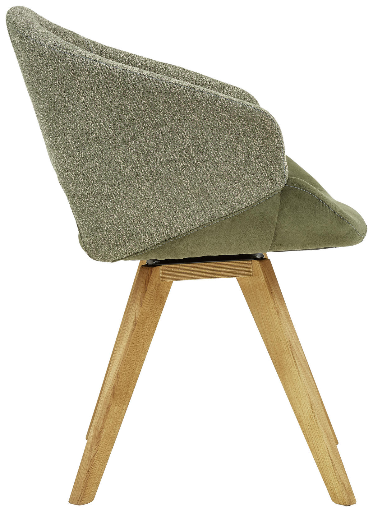 ARMLEHNSTUHL  in Webstoff  - Eichefarben/Creme, Design, Holz/Textil (58/83/59cm) - Linea Natura