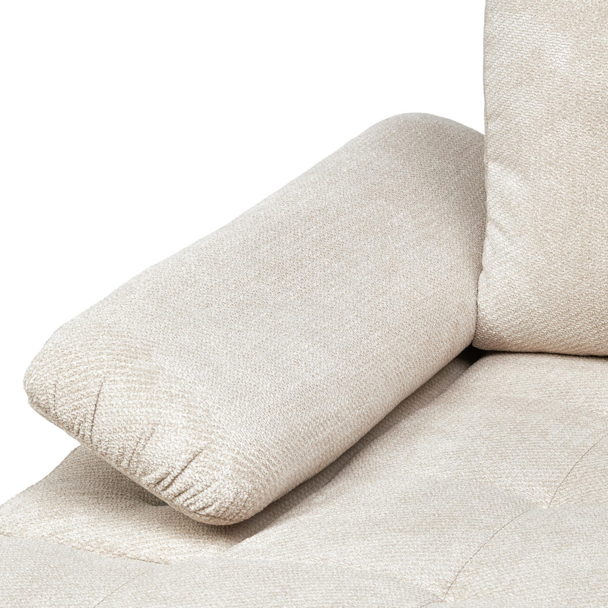 ECKSOFA Naturfarben Webstoff  - Schwarz/Naturfarben, KONVENTIONELL, Kunststoff/Textil (162/282cm) - Carryhome