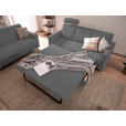 3-SITZER-SOFA  in Flachgewebe Grau  - Chromfarben/Grau, Design, Textil/Metall (195/83/85cm) - Xora