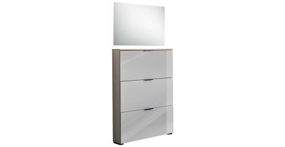 GARDEROBE 2-teilig  in 100/200/19 cm  - Kaschmir/Eichefarben, Design, Glas/Holzwerkstoff (100/200/19cm) - Voleo