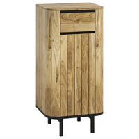 UNTERSCHRANK 51/107/42 cm   - Schwarz/Naturfarben, Natur, Holz/Metall (51/107/42cm) - Livetastic