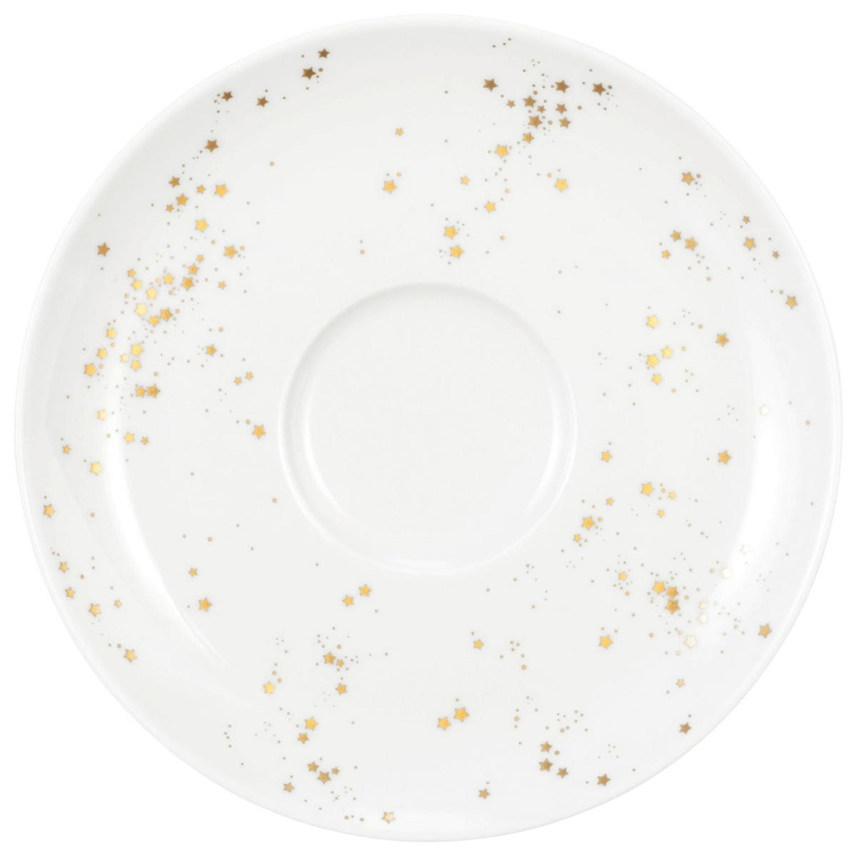 UNTERTASSE - Goldfarben/Weiß, Design, Keramik (16,5cm) - Seltmann Weiden