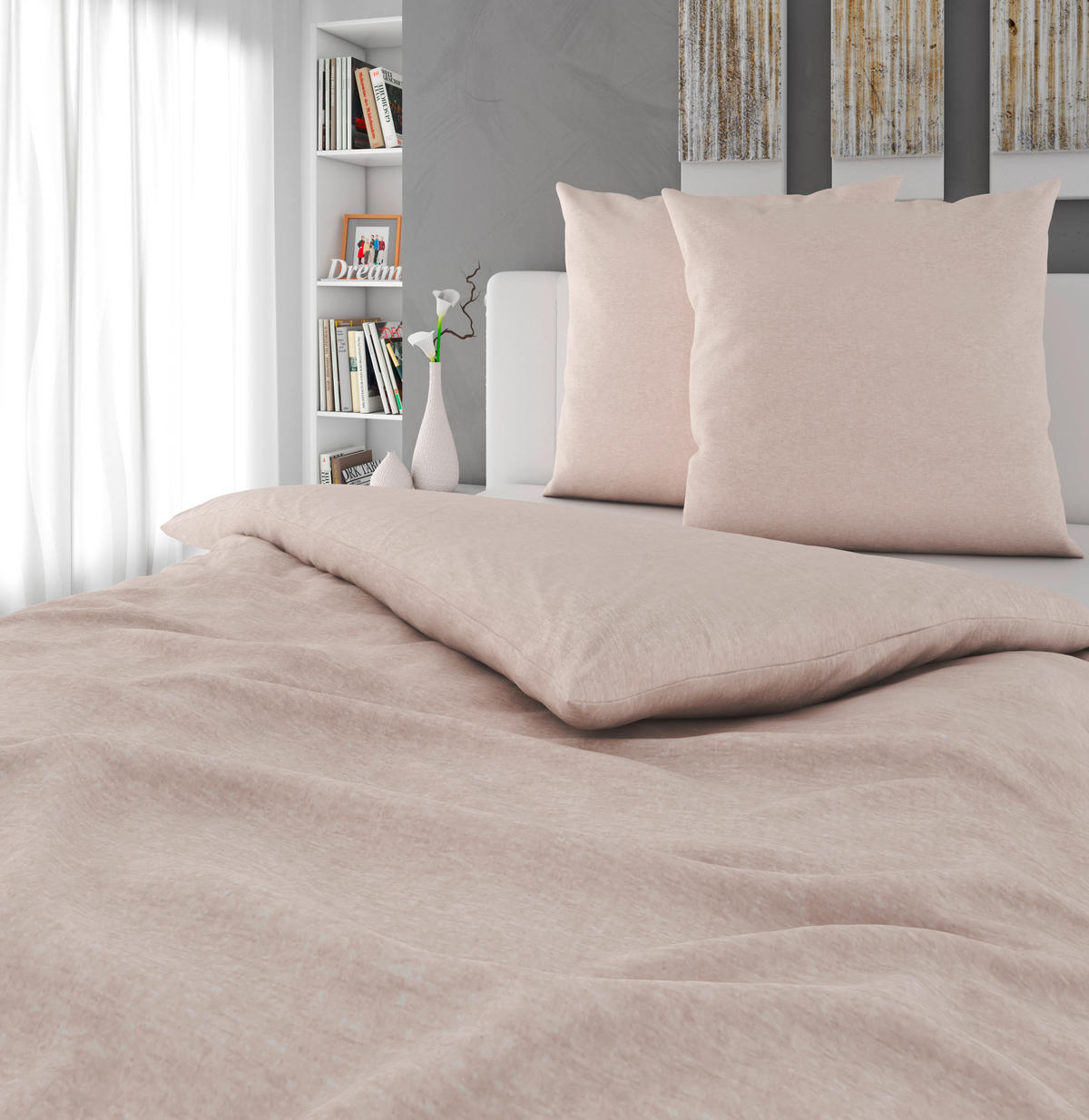 BETTWÄSCHE Flanell 200/200 cm  - Sandfarben, Basics, Textil (200/200cm) - Novel