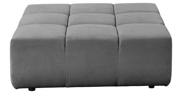 HOCKER Feincord Grau  - Schwarz/Grau, Design, Kunststoff/Textil (107/39/107cm) - Hom`in