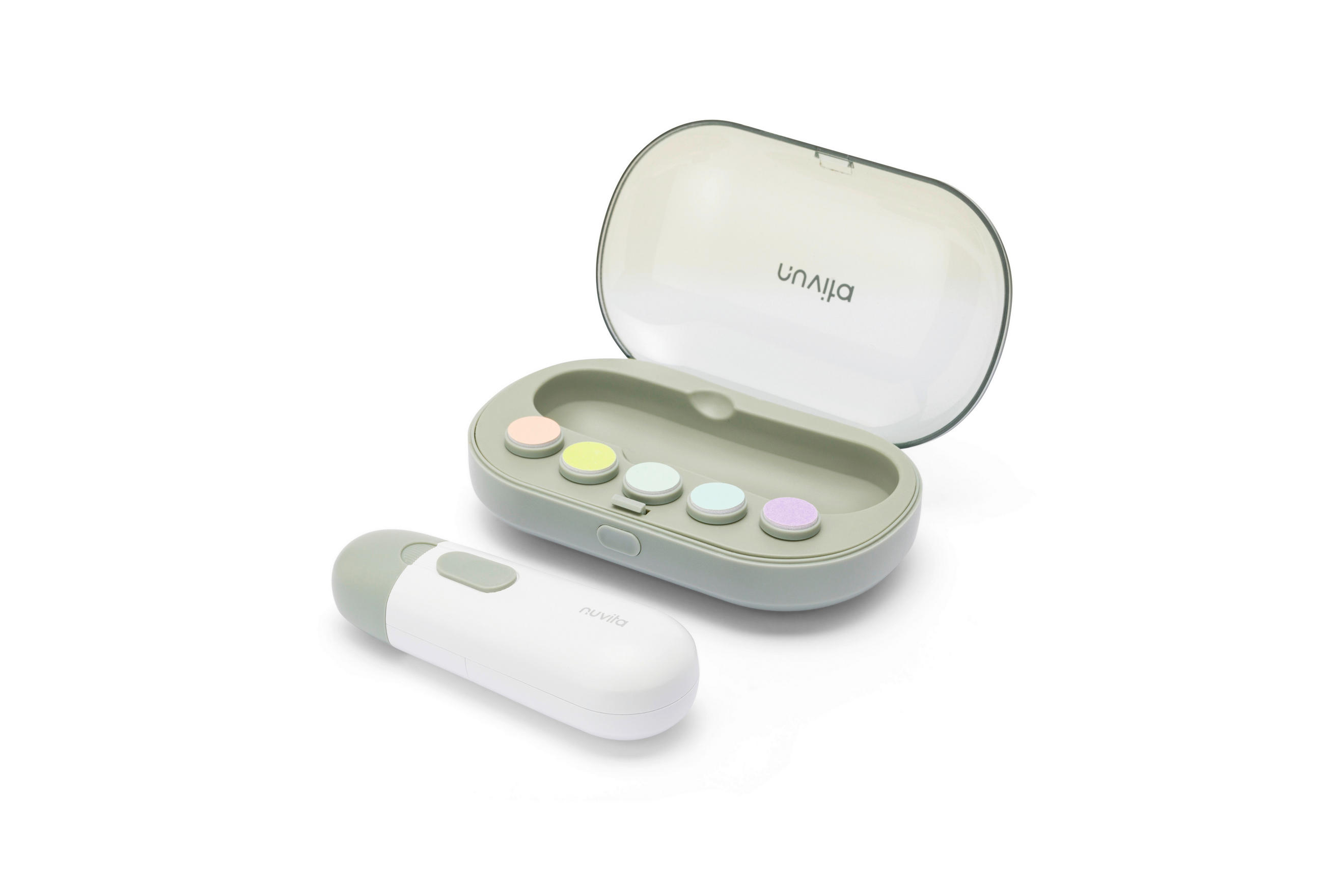 BABYPFLEGESET  5-teilig  - Salbeigrün, Basics, Kunststoff/Metall (10/15/4cm) - Nuvita