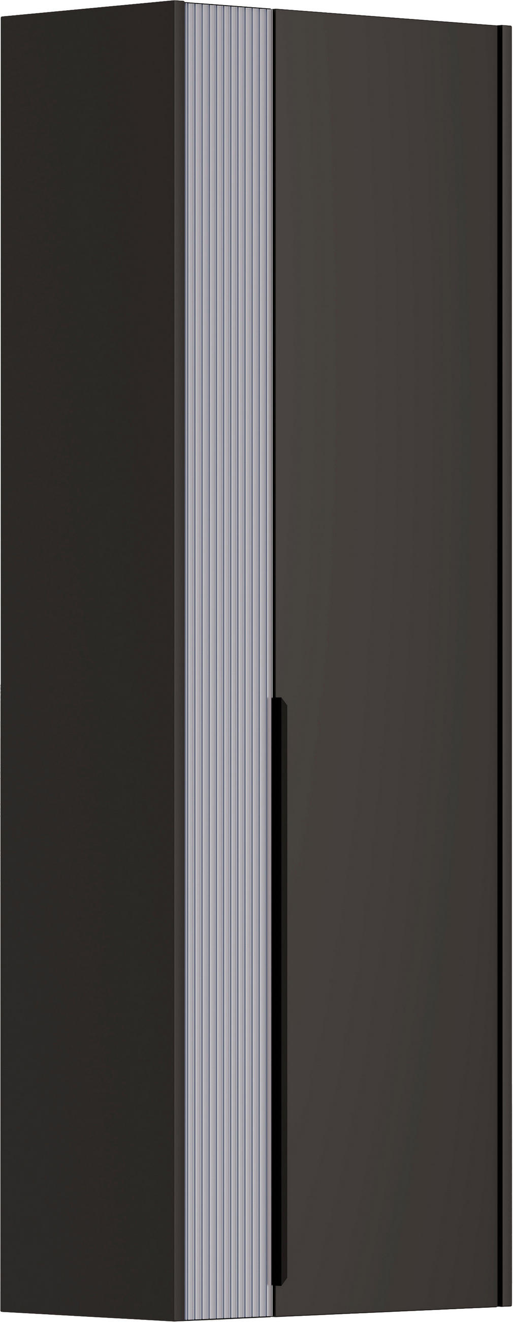 GARDEROBENSCHRANK  in 58/165/34 cm  - Graublau/Anthrazit, Design, Glas/Holzwerkstoff (58/165/34cm) - Dieter Knoll