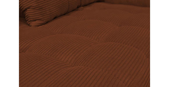 BIGSOFA  in Cord Kupferfarben  - Schwarz/Kupferfarben, KONVENTIONELL, Textil/Metall (246/100/116cm) - Carryhome