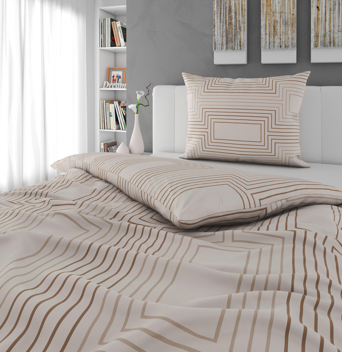 BETTWÄSCHE 2-teilig Satin 140/200 cm  - Multicolor, KONVENTIONELL, Textil (140/200cm) - Novel