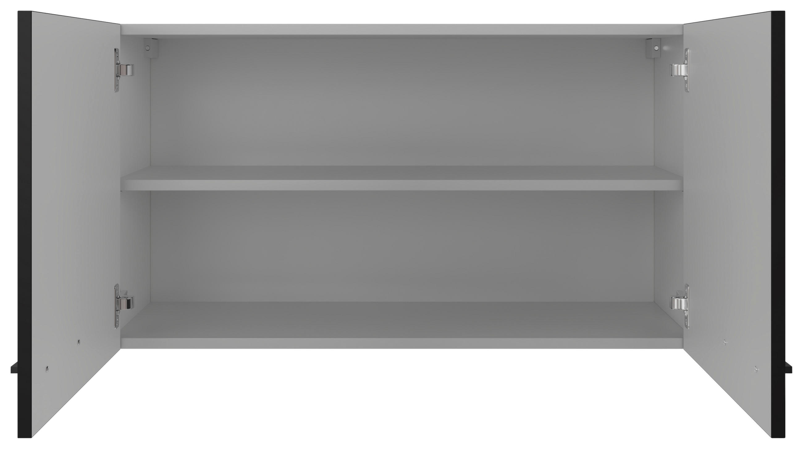 KÜCHENOBERSCHRANK 100/54,8/32 cm  in Schwarz, Eichefarben  - Eichefarben/Schwarz, KONVENTIONELL, Holzwerkstoff/Metall (100/54,8/32cm) - FlexWell