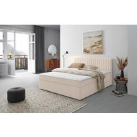 BOXBETT 160/200 cm  in Creme  - Creme, Modern, Holz/Textil (160/200cm) - MID.YOU