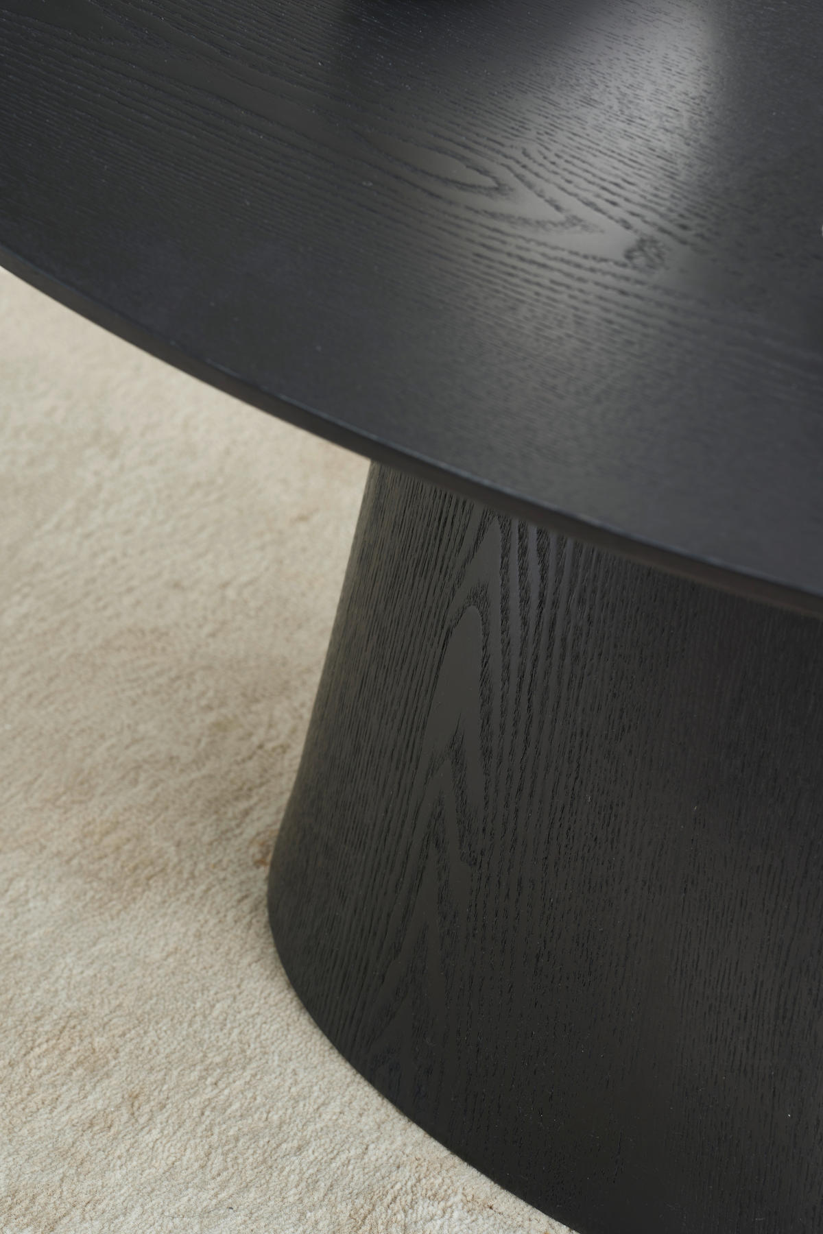 COUCHTISCH Pappel furniert 110/60/40 cm oval Schwarz  - Schwarz, Basics, Holz/Holzwerkstoff (110/60/40cm) - MID.YOU