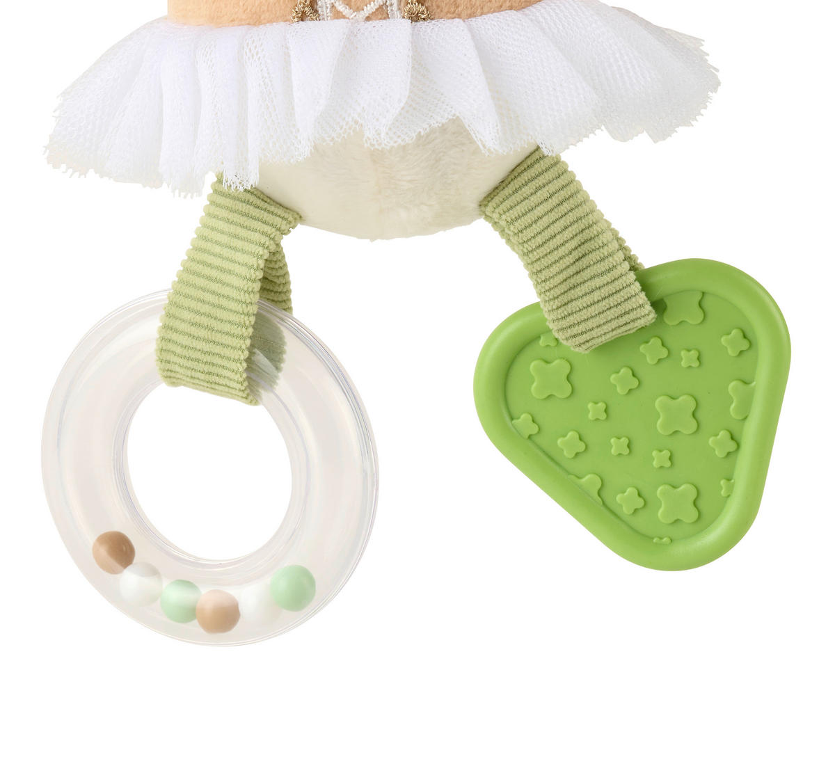 LEKSAKSDJUR - vit/grön, Basics, textil/plast (20cm) - Patinio