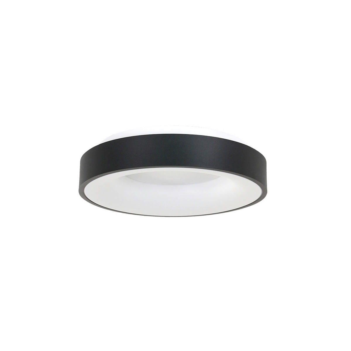 XXXLutz Led-Deckenleuchte Ringlede Schwarz 9 cm