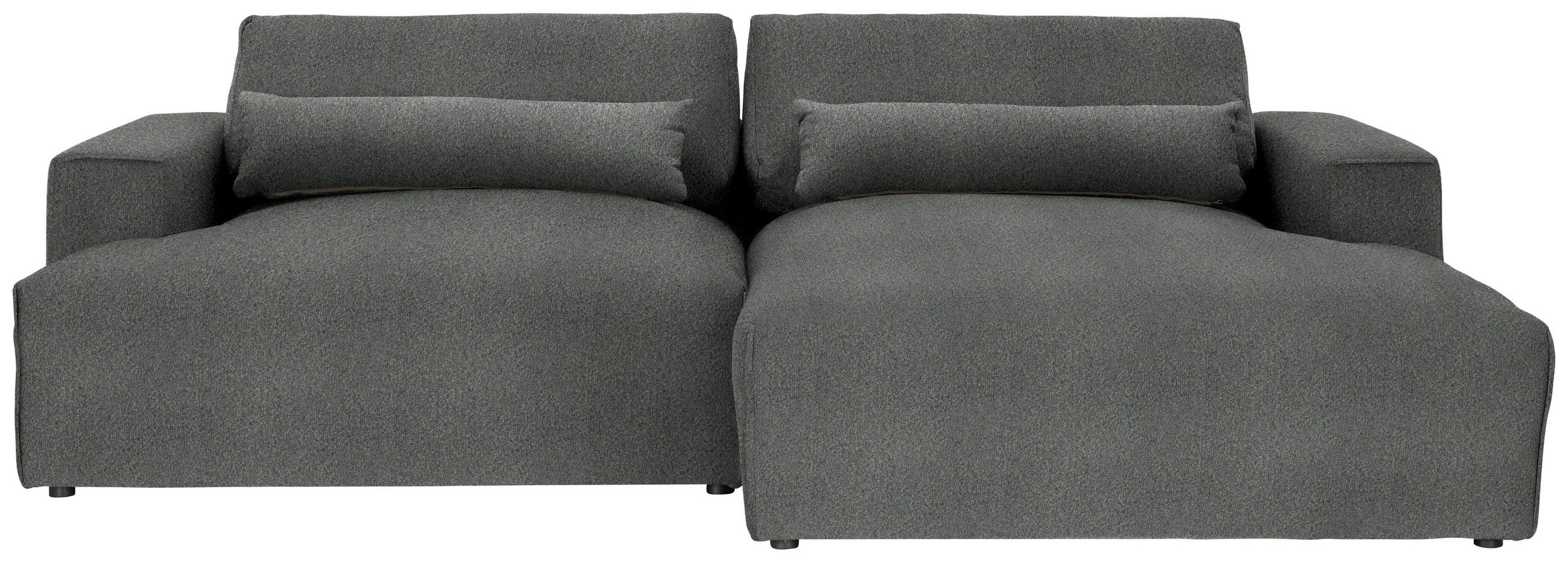 ECKSOFA Felicia in Chenille Anthrazit  267/187 cm  - Anthrazit/Schwarz, Design, Kunststoff/Textil (267/187cm) - Stylife