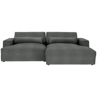 ECKSOFA Felicia in Chenille Anthrazit  267/187 cm  - Anthrazit/Schwarz, Design, Kunststoff/Textil (267/187cm) - Stylife