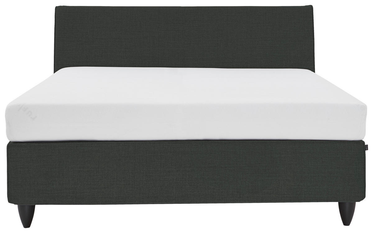 BOXSPRINGBETT 180/200 cm  in Anthrazit  - Anthrazit/Schwarz, Design, Holzwerkstoff/Kunststoff (180/200cm) - RUF Betten