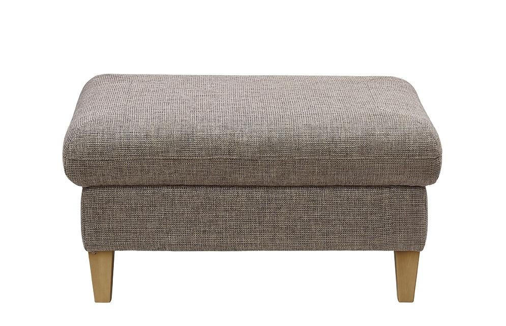 HOCKER Flachgewebe Braun  - Eichefarben/Braun, KONVENTIONELL, Holz/Textil (95/49/65cm) - Cantus