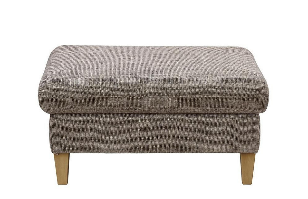 HOCKER Flachgewebe Braun  - Eichefarben/Braun, KONVENTIONELL, Holz/Textil (95/49/65cm) - Cantus