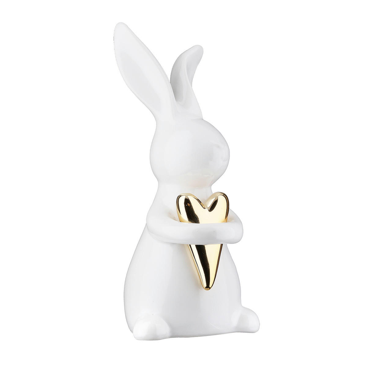 OSTERHASE - Weiß Hochglanz, LIFESTYLE, Keramik (8/19,50/10cm)