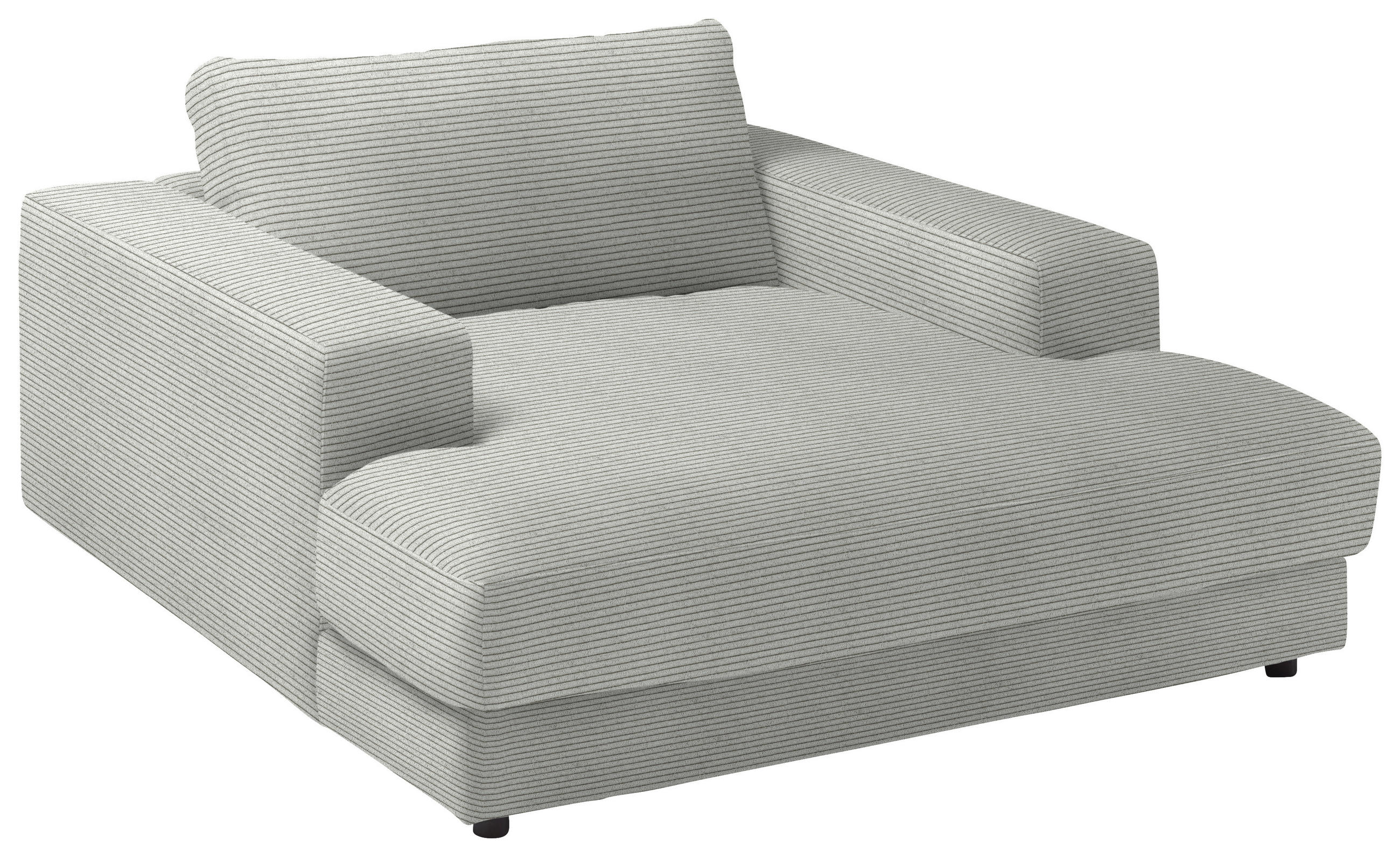 XXL-SESSEL in Feincord Hellgrau  - Hellgrau/Schwarz, Design, Kunststoff/Textil (150/86/170cm) - Lomoco