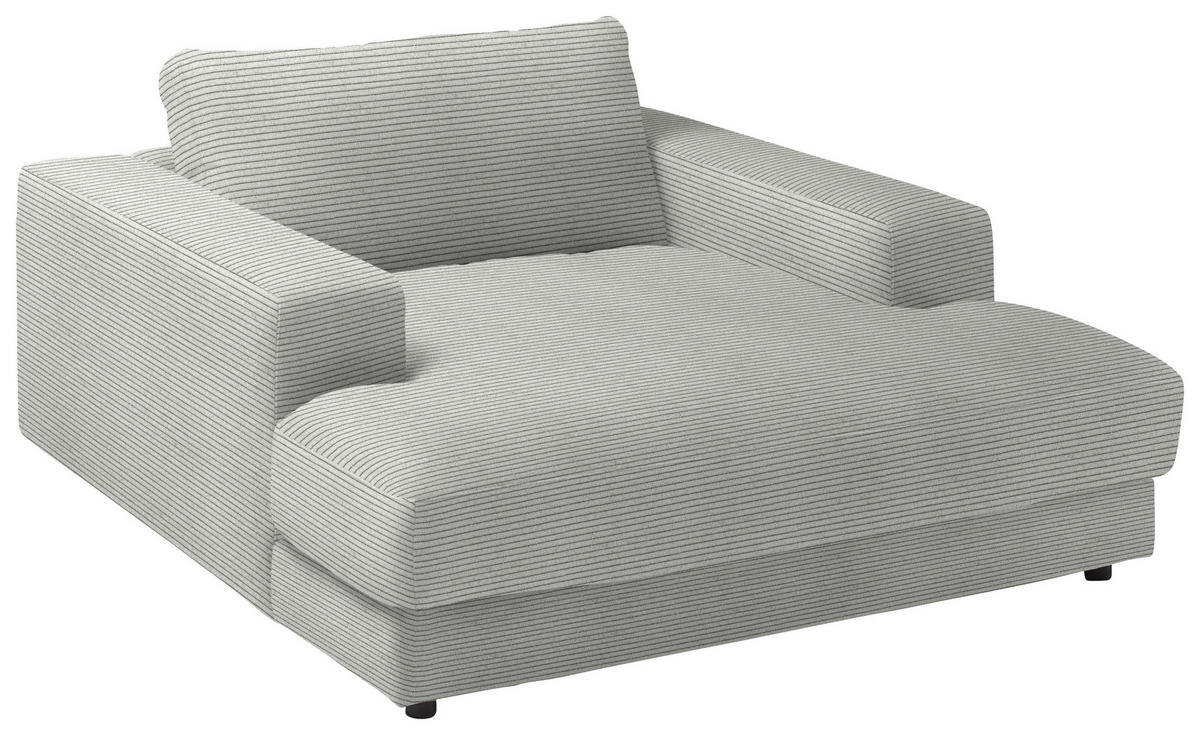 XXL-SESSEL in Feincord Hellgrau  - Hellgrau/Schwarz, Design, Kunststoff/Textil (150/86/170cm) - Lomoco
