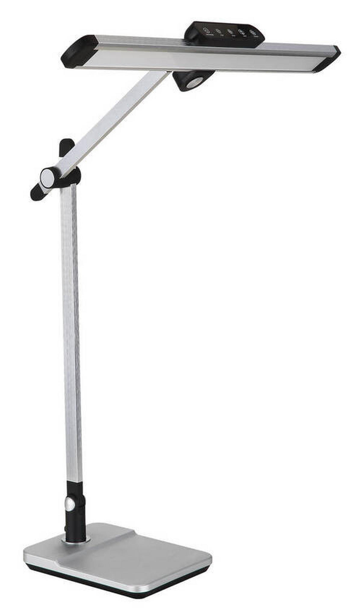 LED-SKRIVBORDSLAMPA 36,8/50/61,2 cm   - silver/svart, Design, metall/plast (36,8/50/61,2cm) - Globo