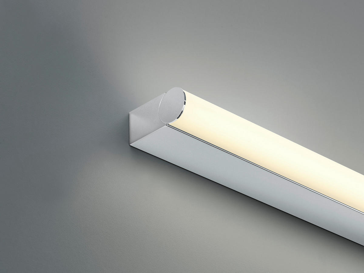 SPIEGELLEUCHTE Ponto-S 3/60/5 cm  - Chromfarben, Design, Kunststoff/Metall (3/60/5cm) - Helestra