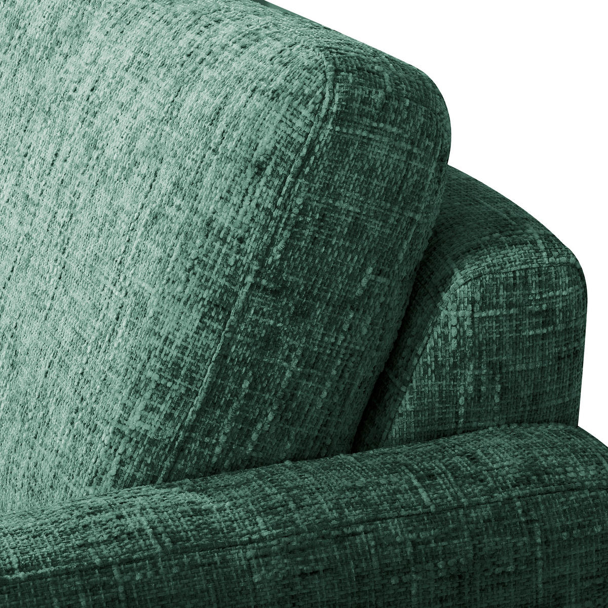 3-SITZER-SOFA Webstoff Grün  - Schwarzchrom/Grün, Design, Textil/Metall (187/85/92cm) - Livetastic