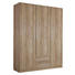 DREHTÜRENSCHRANK in Eichefarben - Eichefarben/Silberfarben, Design, Holzwerkstoff/Kunststoff (136/197/54cm) - Carryhome DREHTÜRENSCHRANK in Eichefarben - Eichefarben/Silberfarben, Design, Holzwerkstoff/Kunststoff (136/197/54cm) - Carryhome