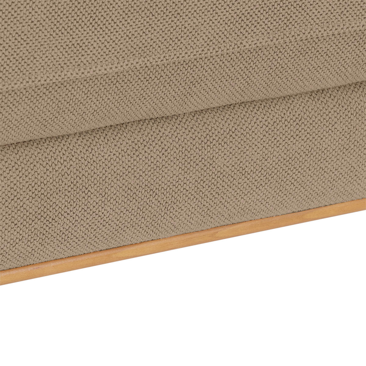 ECKSOFA in Hellbraun  - Hellbraun/Schwarz, Modern, Textil/Metall (238/162cm) - Ondega