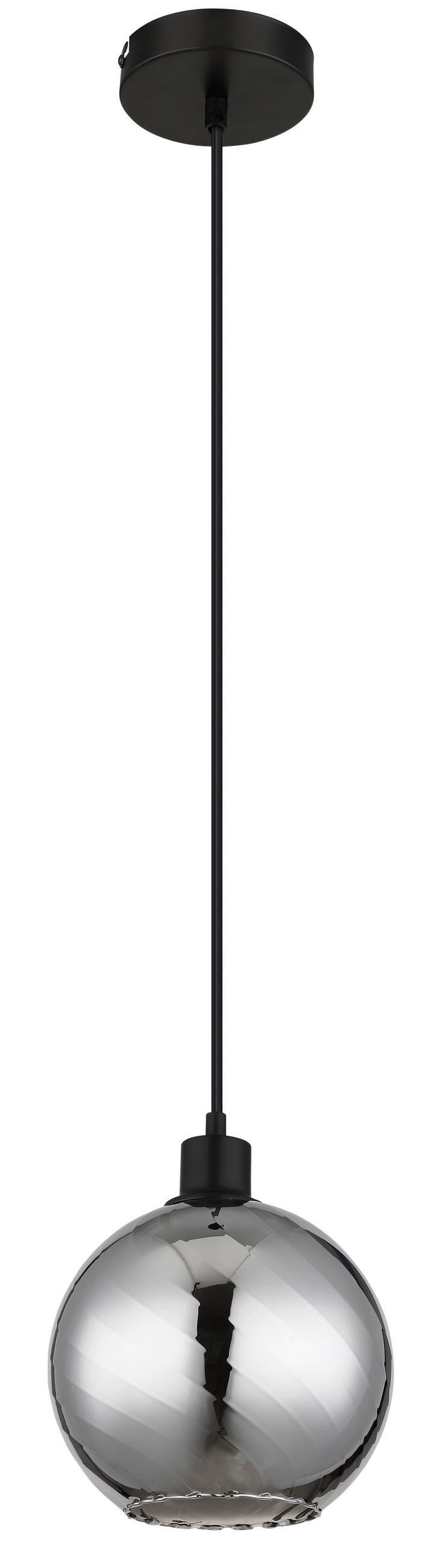 VISEČA SVETILKA  ULF      20/120 cm      E27 - barve kroma/črna, Basics, kovina/steklo (20/120cm)