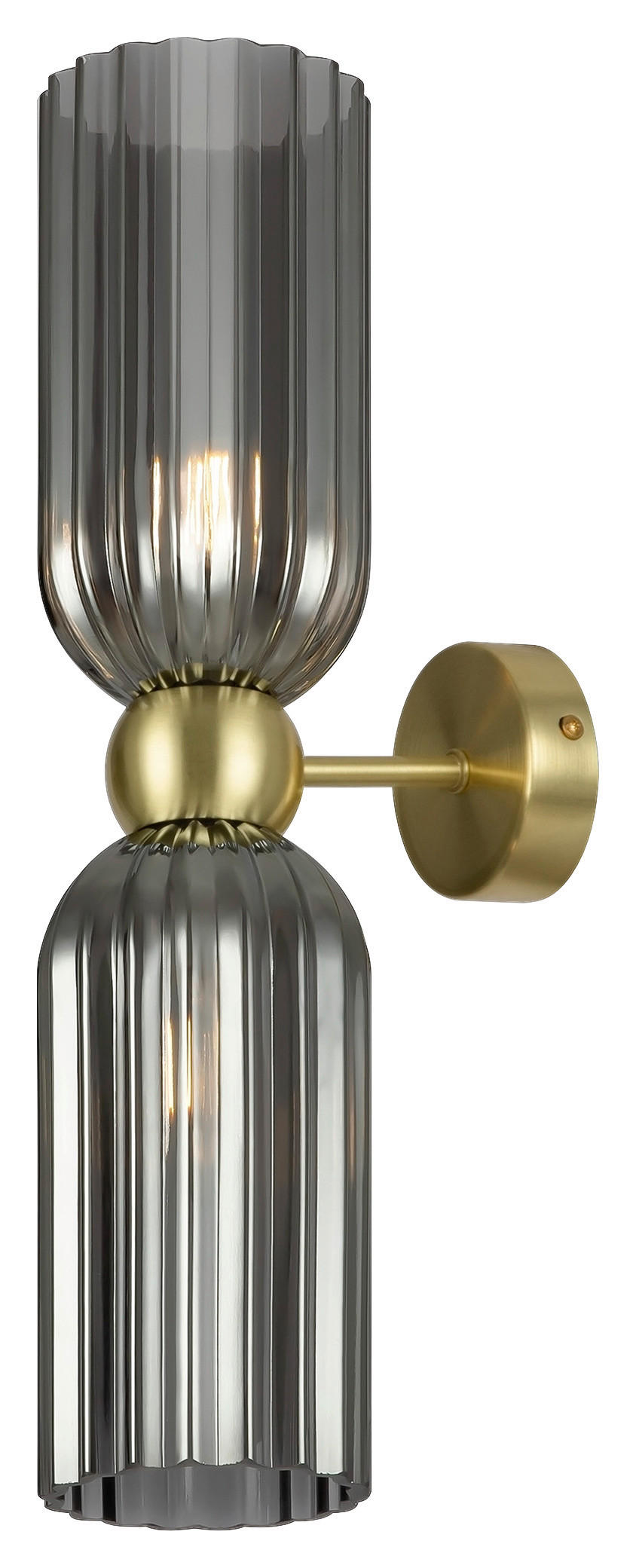 WANDLEUCHTE 18/43,5/10 cm   - Goldfarben, Trend, Glas/Metall (18/43,5/10cm) - MAYTONI