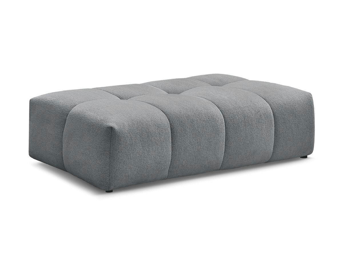 HOCKER EVEREST Flachgewebe Dunkelgrau  - Dunkelgrau/Schwarz, MODERN, Kunststoff/Textil (166/100/40cm)