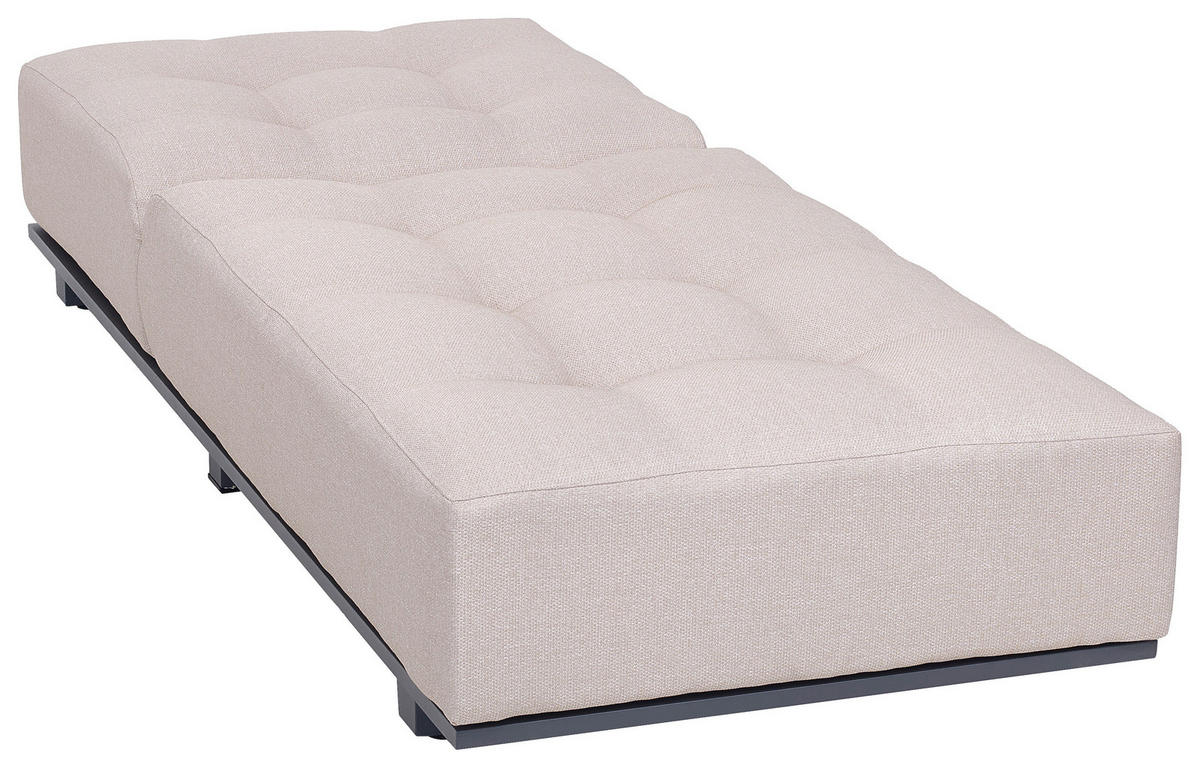 Șezlong Pentru Grădină - bej/antracit, Modern, metal/textil (200/31/75cm) - Ambia Garden