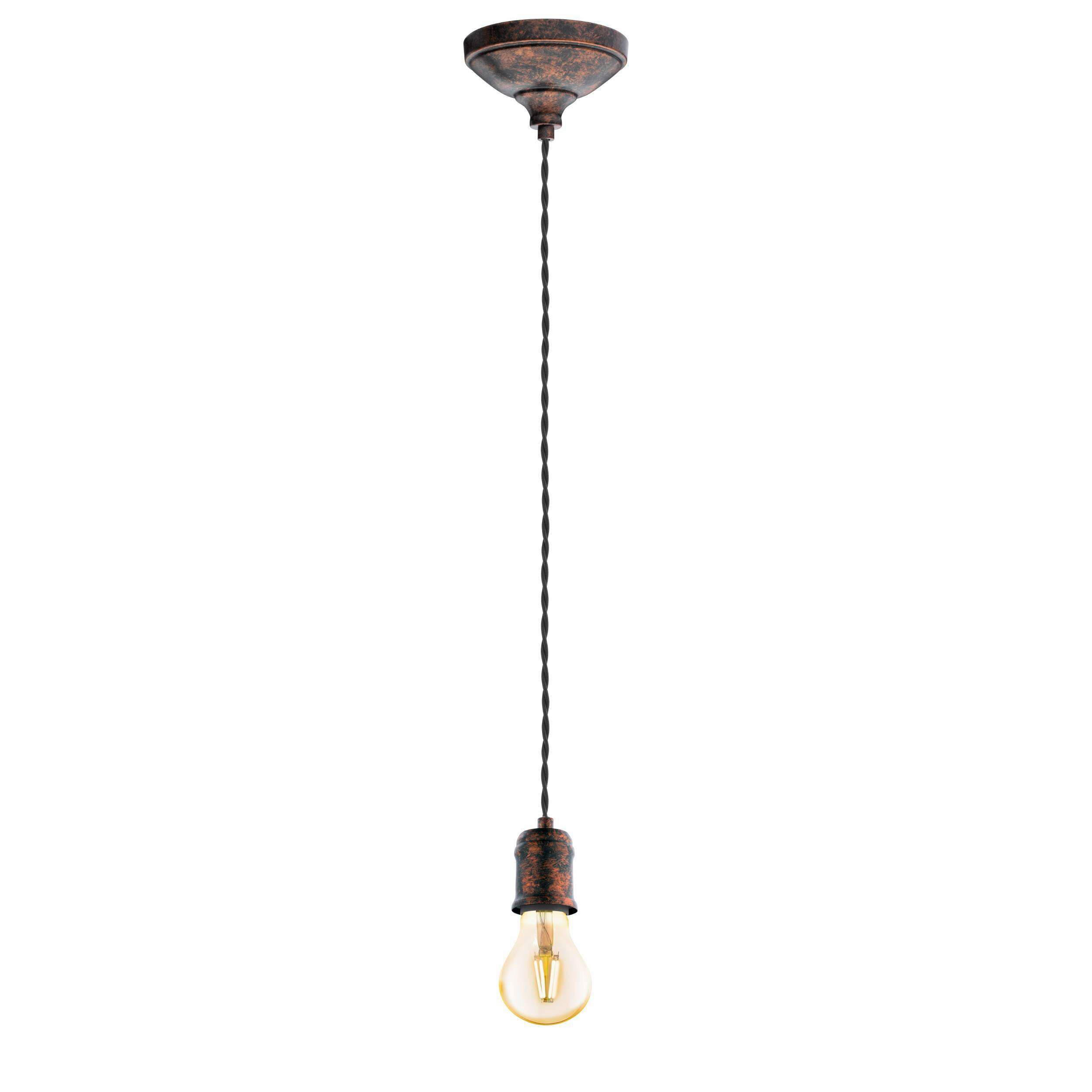HÄNGELEUCHTE 12,5/200 cm    - Kupferfarben, Konventionell, Metall (12,5/200cm) - Eglo