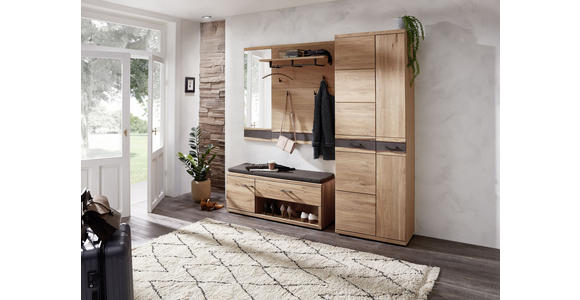 GARDEROBE Eichefarben - Eichefarben, Basics, Glas/Holz (246/202/39cm) - Linea Natura
