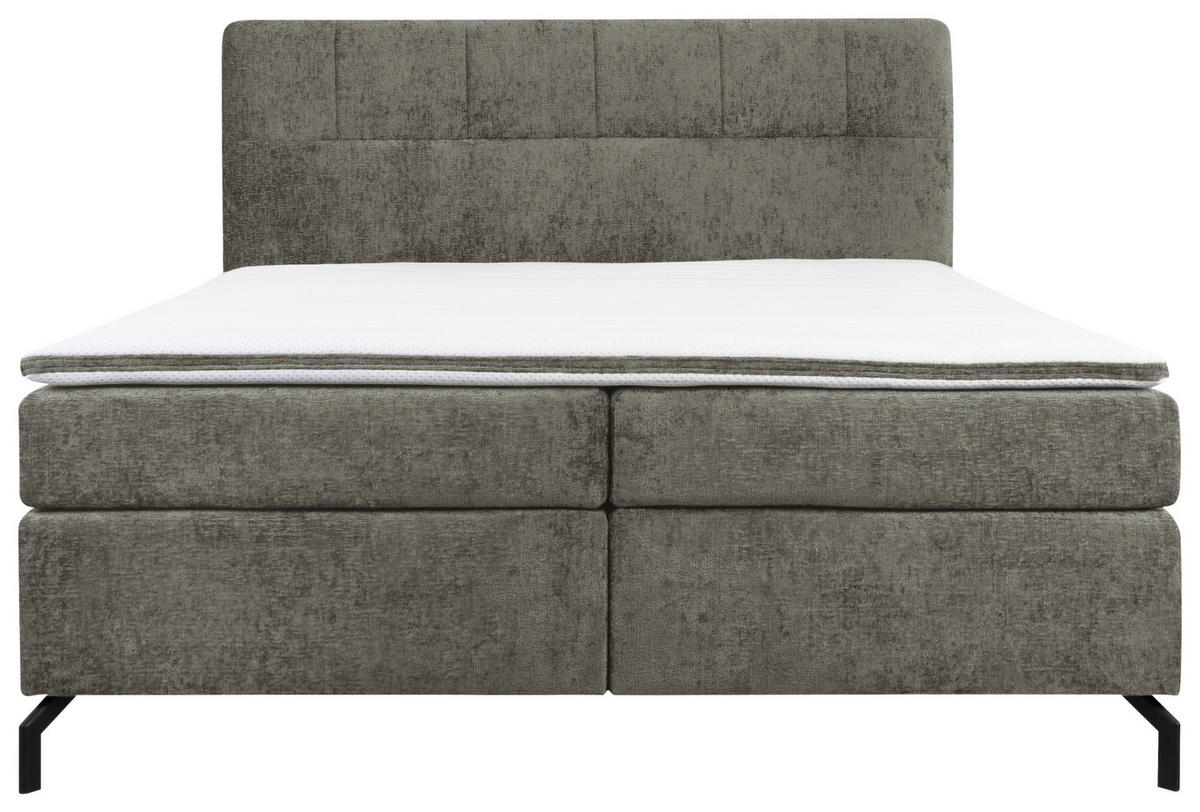 BOXSPRINGBETT 180/200 cm  in Grau  - Schwarz/Grau, Design, Textil/Metall (180/200cm) - Esposa