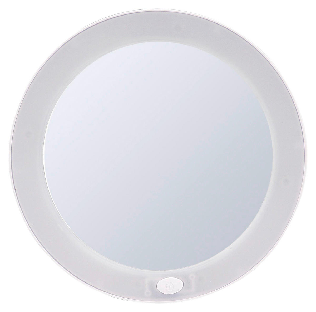 SCHMINKSPIEGEL 16,5/16,5/3 cm  - Weiß, Basics, Glas/Kunststoff (16,5/16,5/3cm) - Sadena