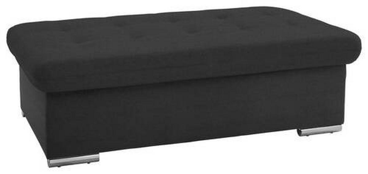 HOCKER in Textil Graubraun  - Graubraun/Silberfarben, Design, Textil/Metall (137/43/74cm) - Cantus