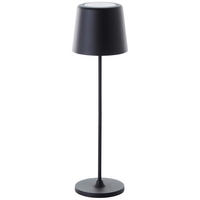 AKKU-TISCHLEUCHTE Kaami 10/37 cm   - Schwarz, Basics, Kunststoff/Metall (10/37cm) - Brilliant
