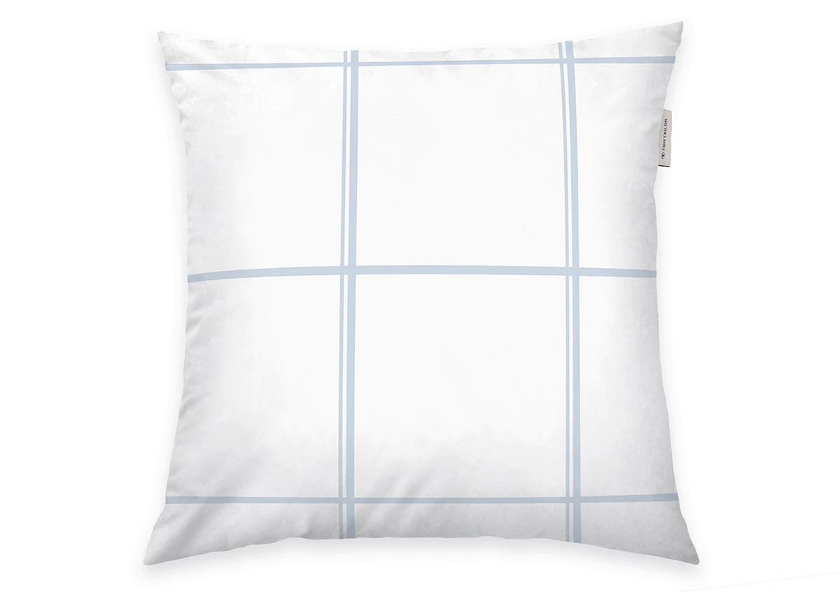 KISSENHÜLLE 40/40 cm  - Pastellblau/Weiß, Basics, Textil (40/40cm) - Tom Tailor