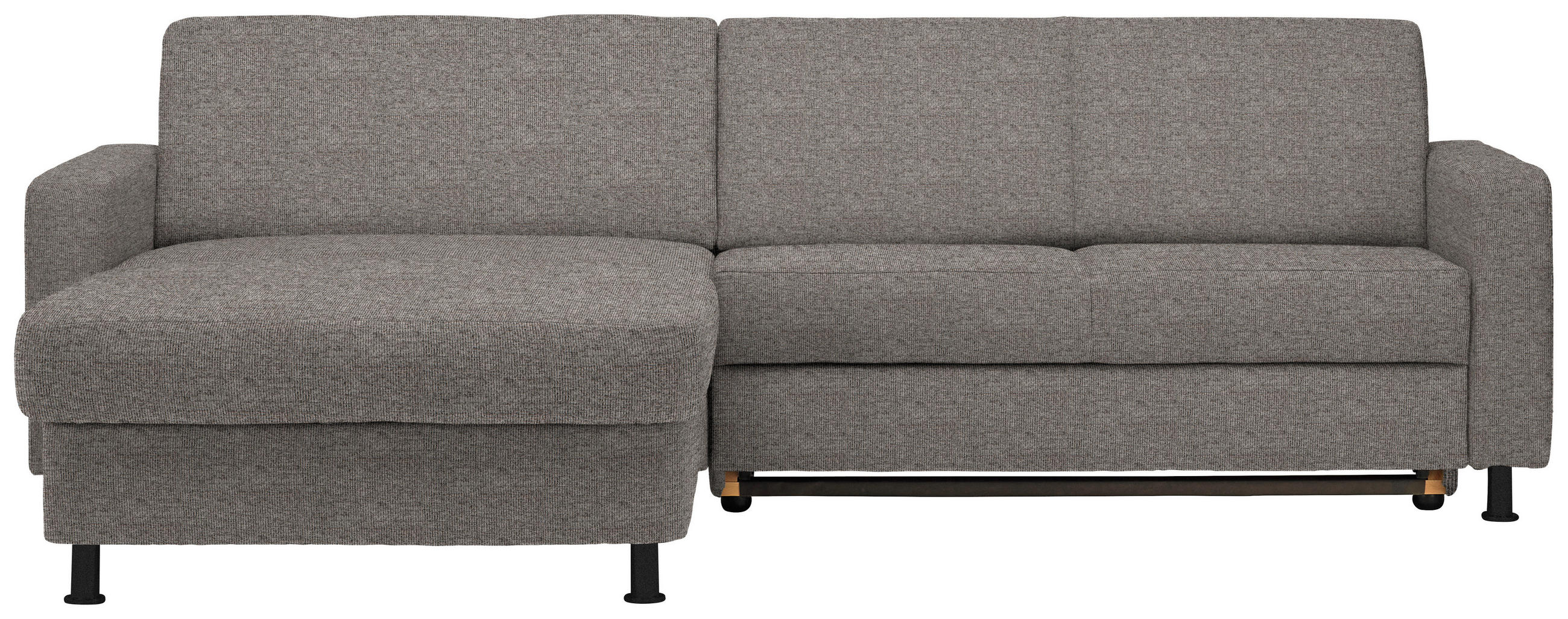 ECKSOFA in Webstoff Grau  - Schwarz/Grau, Design, Kunststoff/Textil (165/257cm) - Xora