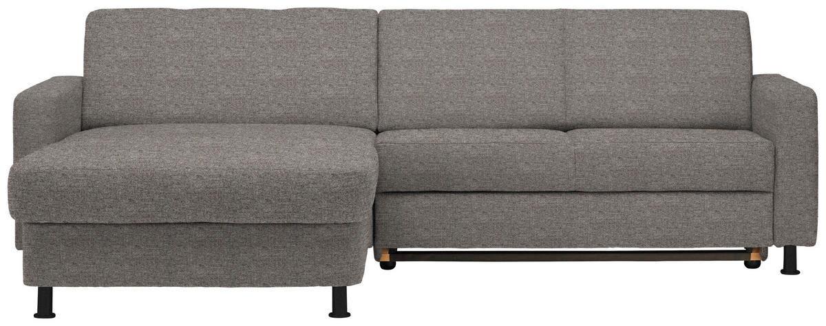 ECKSOFA in Webstoff Grau  - Schwarz/Grau, Design, Kunststoff/Textil (165/257cm) - Xora