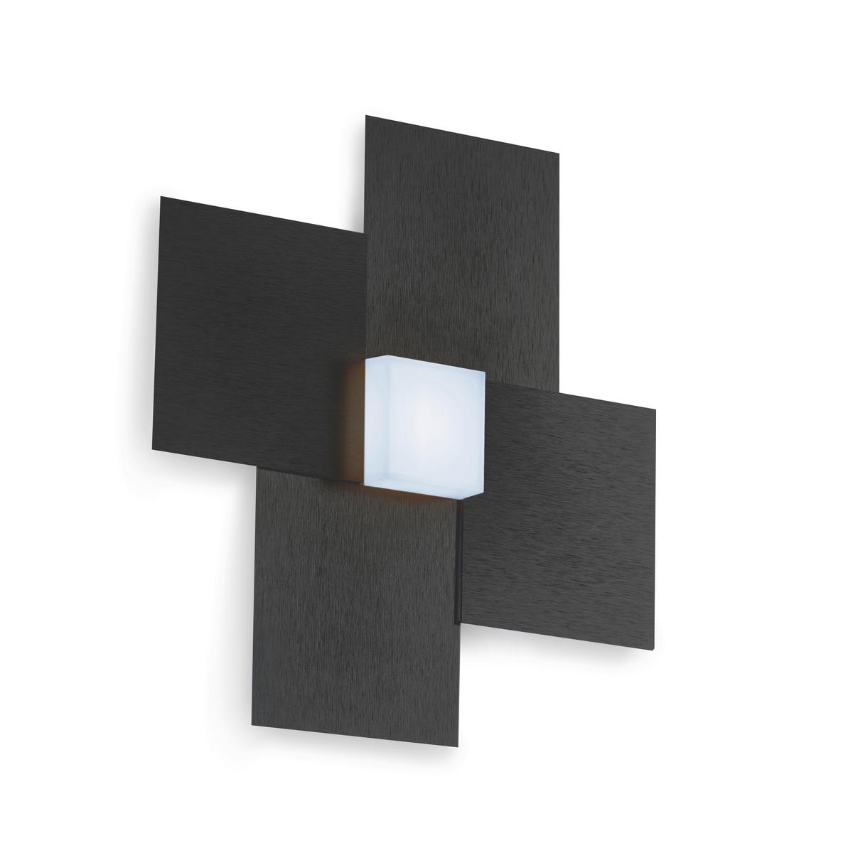 LED-WANDLEUCHTE Creo 28/6,5/28 cm  - Schwarz/Weiß, Design, Kunststoff/Metall (28/6,5/28cm) - Grossmann