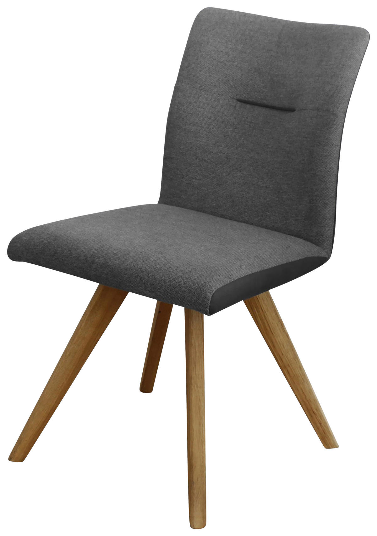 STOLICA  crna, boje hrasta, tamno siva  drvo, tekstil      - boje hrasta/tamno siva, Konvencionalno, drvo/tekstil (51,5/87,5/63cm) - Linea Natura