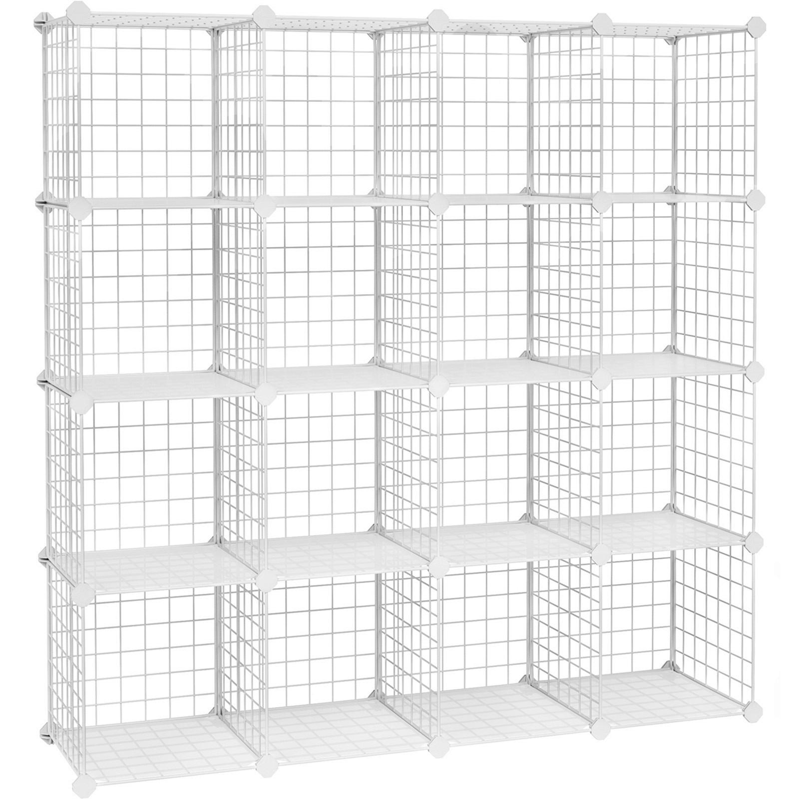 Boxxx KOMBINÁCIA REGÁLOV, biela, železo, 123/123/31 cm