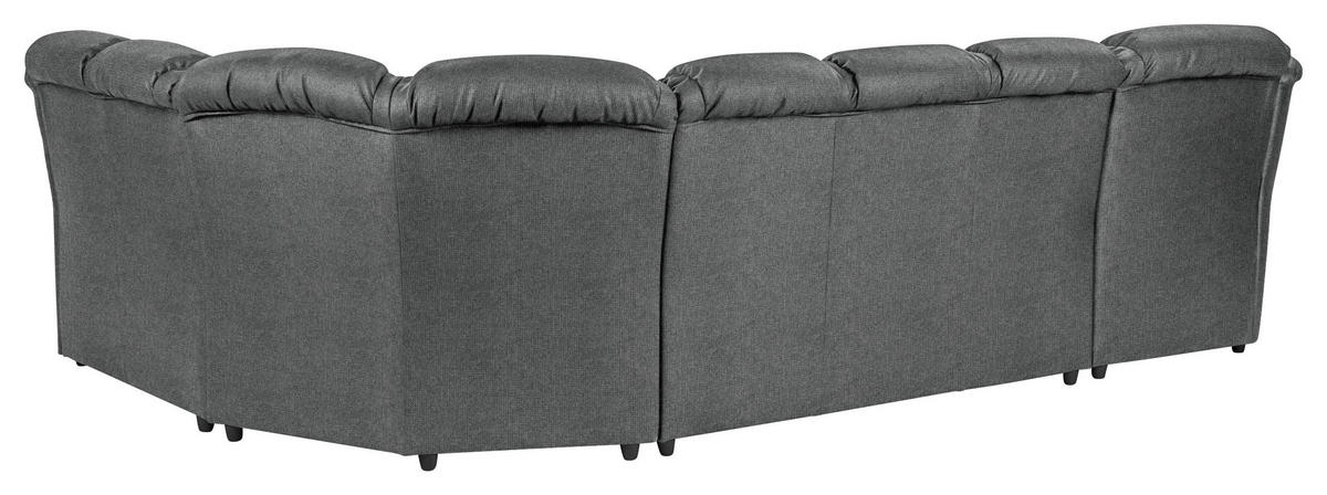 WOHNLANDSCHAFT in Chenille Dunkelgrau  - Dunkelgrau/Schwarz, Konventionell, Kunststoff/Textil (165/333/216cm) - Livetastic