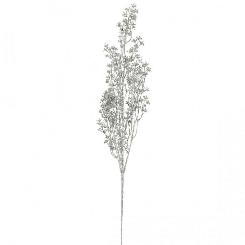 UMETNA ROŽA - srebrne barve, Basics, umetna masa (18/18/82cm)
