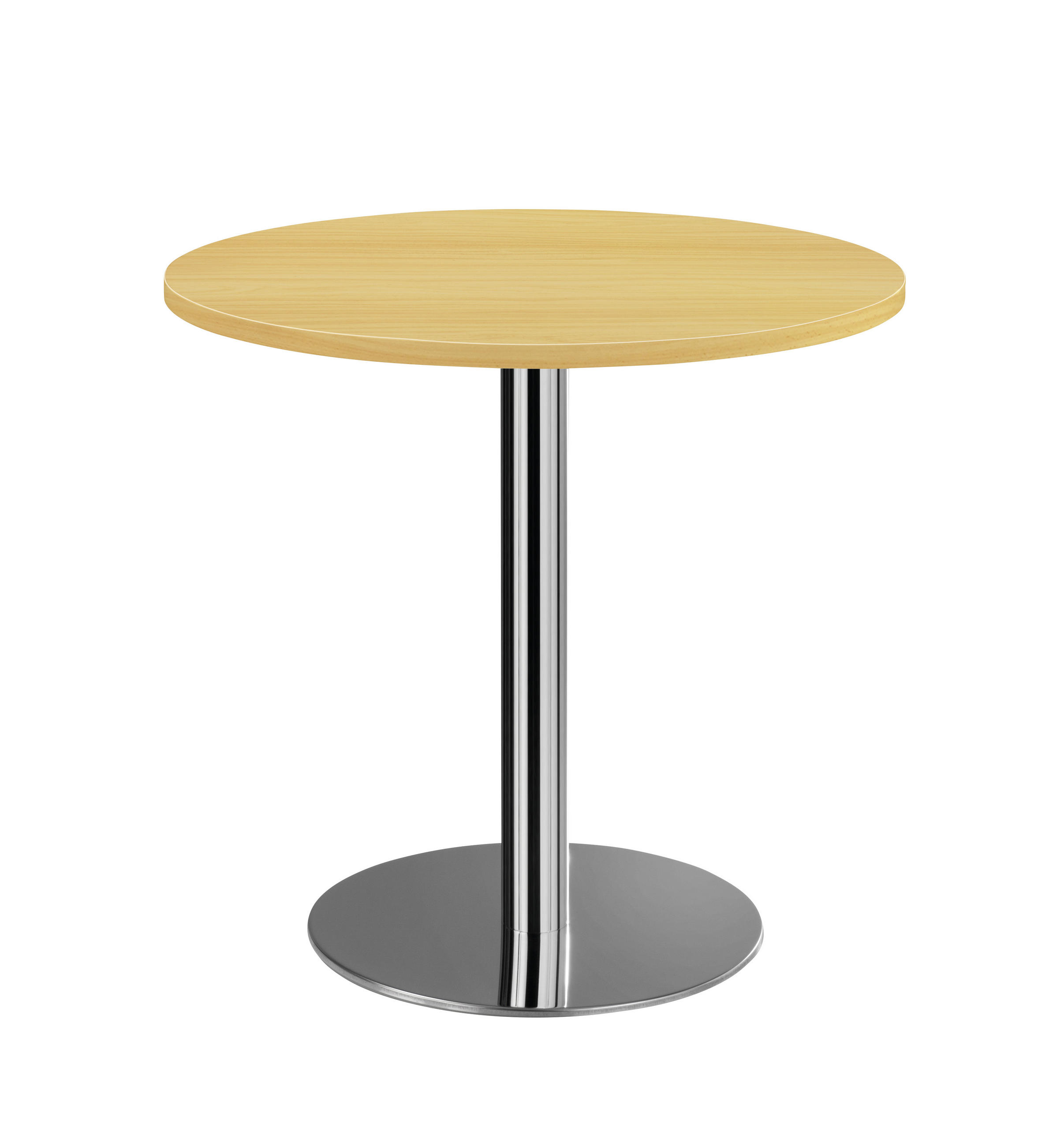 KONFERENZTISCH 80/80/74 cm  in Buchefarben, Chromfarben  - Chromfarben/Buchefarben, KONVENTIONELL, Metall (80/80/74cm) - Venda