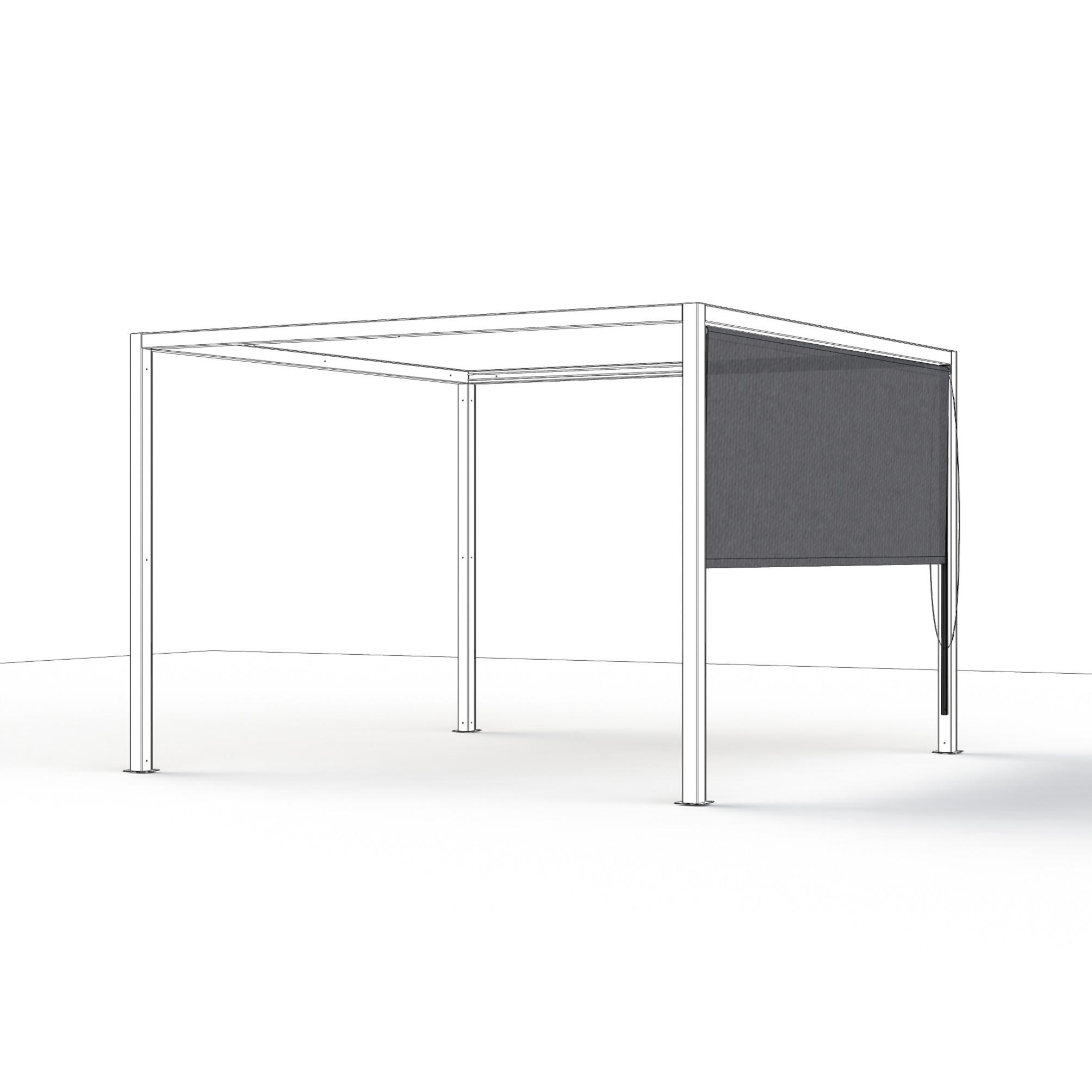 PAVILLON-ROLLO mit Seilzug 300/210/0,5 cm - Anthrazit, Basics, Textil/Metall (300/210/0,5cm) - Siena Garden